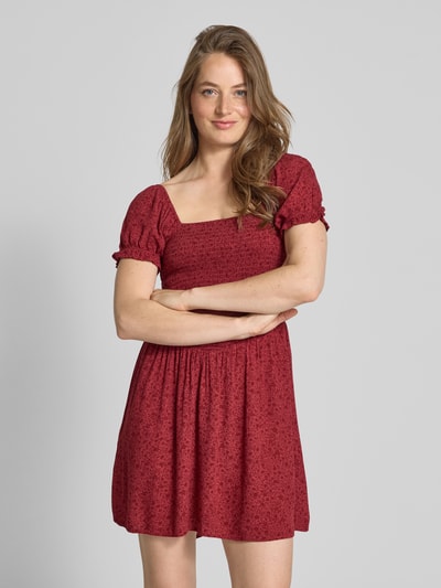 Only Tailliertes Minikleid aus reiner Viskose Modell '30 BERYL' Kirsche Melange 4