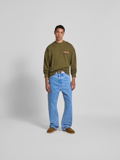 Marni Sweatshirt mit Label-Detail Oliv 1