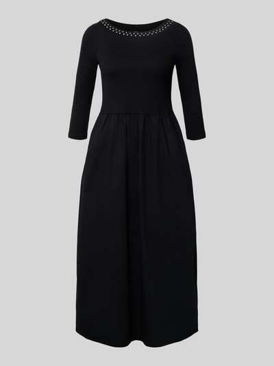 Zero Midikleid mit Rundhalsausschnitt Black 2