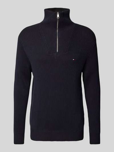 Tommy Hilfiger Strickpullover mit Logo-Stitching Marine 1