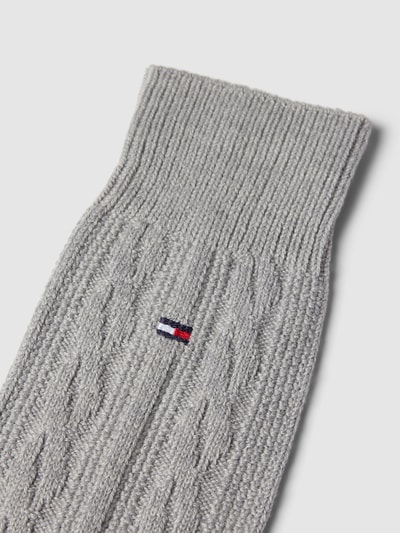 Tommy Hilfiger Socken mit Zopfmuster Modell 'CABLE' Mittelgrau 2