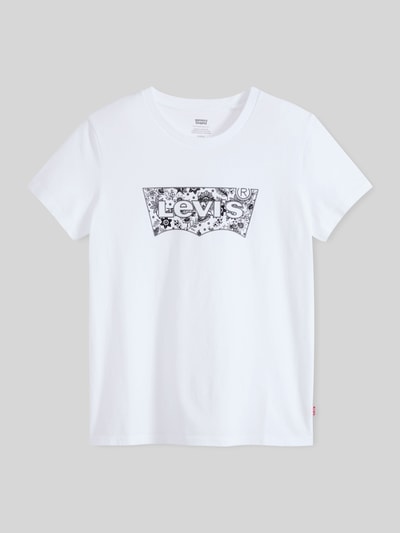 Levi's® Regular Fit T-Shirt aus reiner Baumwolle Modell 'THE PERFECT TEE' Weiss 2