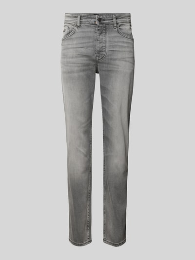 BOSS Orange Tapered Fit Jeans im 5-Pocket-Design Modell 'TABER' Mittelgrau 2