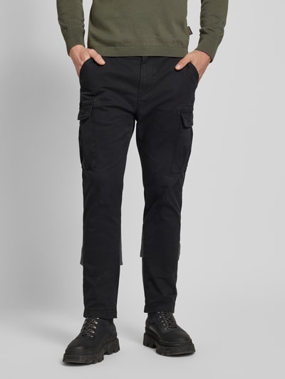 Napapijri Regular fit broek met cargozakken, model 'YASUNI' Zwart - 4