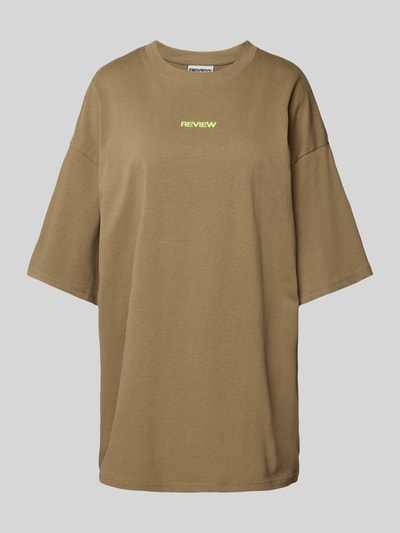 Review Essentials Oversized Logo T-Shirt Oliv 2