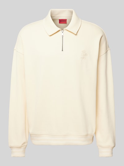 HUGO Sweatshirt met labeldetail, model 'Darasail' Beige - 2