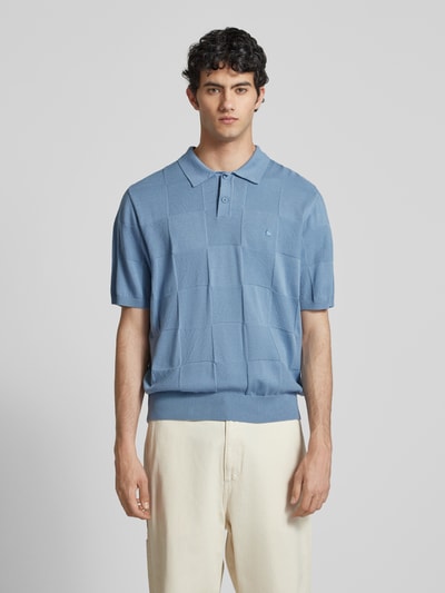 Carhartt Work In Progress Poloshirt aus reiner Baumwolle Modell 'CHECKER' Hellblau 4