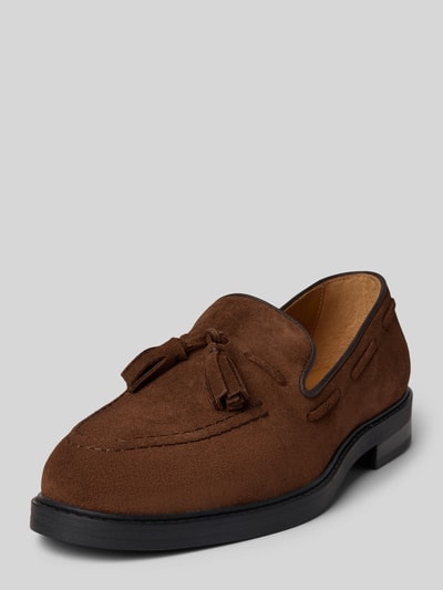 SELECTED HOMME Slipper aus echtem Rindsleder Modell 'BLAKE' Mittelbraun 1