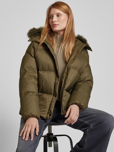 Yves Salomon Steppjacke mit Kapuze Khaki 3