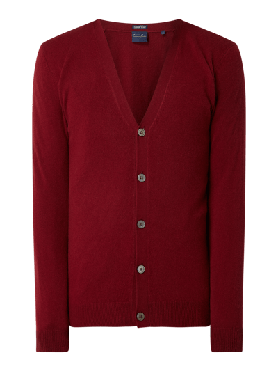 Christian Berg Men Cardigan van een mix van wol en kasjmier  Bordeaux - 2