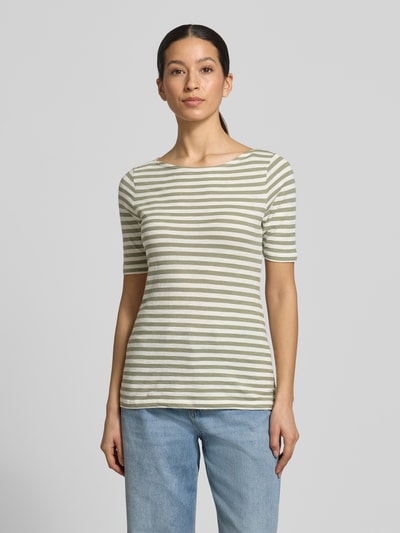Marc O'Polo Regular Fit T-Shirt aus reiner Baumwolle Hellgruen 4