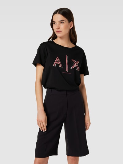 ARMANI EXCHANGE T-Shirt mit Label-Print Black 4