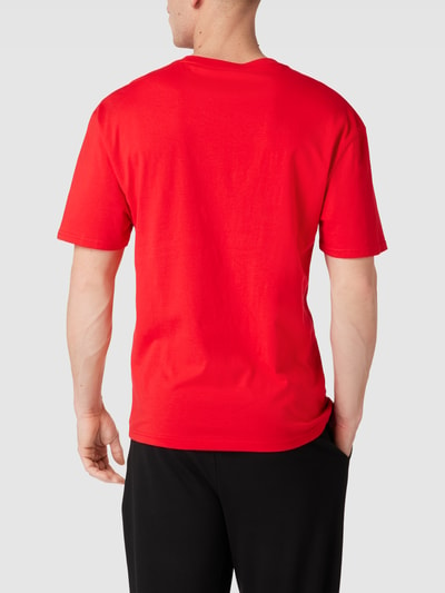 HUGO Relaxed fit T-shirt met labelprint Rood - 5