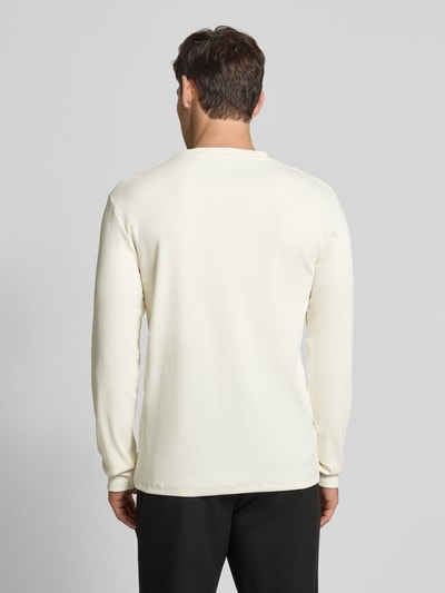 Tom Tailor Denim Regular fit shirt met lange mouwen van geribde katoenmix Offwhite - 5