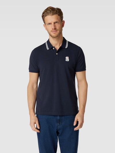 s.Oliver RED LABEL Poloshirt mit Label-Patch Marine 4