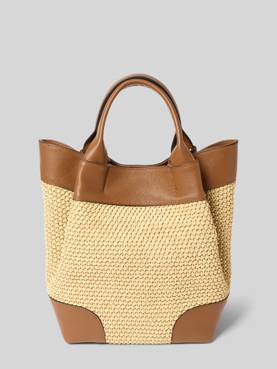 Produktfoto, Handtasche in Flecht-Optik van Abro met vlechtlook, hoofdvak met magneetsluiting, draagband, afneembare schouderband, logodetail, breedte 33 cm, lengte 32 cm, diepte 20 cm, bandlengte 100 cm