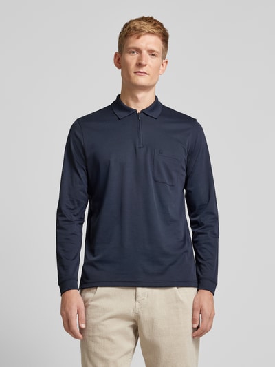 RAGMAN Regular fit poloshirt met borstzak Marineblauw - 4