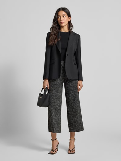 s.Oliver BLACK LABEL Regular fit culotte van viscosemix Zwart - 1