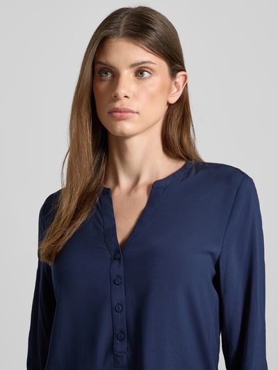Christian Berg Woman Blusenshirt aus Viskose mit V-Ausschnitt Dunkelblau 3