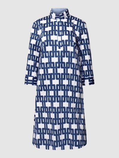 Christian Berg Woman Overhemdjurk van katoen met all-over print Donkerblauw - 2