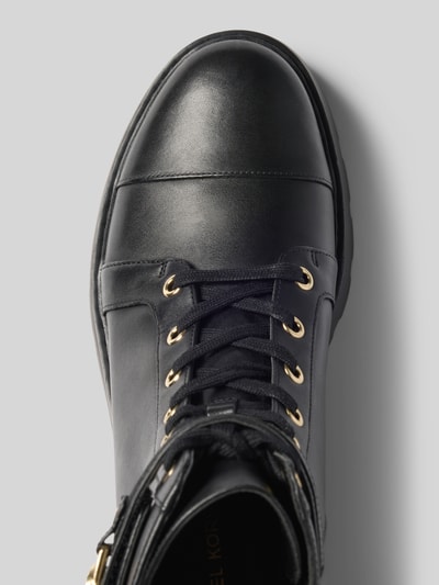 MICHAEL Michael Kors Schnürboots aus echtem Leder mit Zierschnalle Modell 'Mandy' Black 3