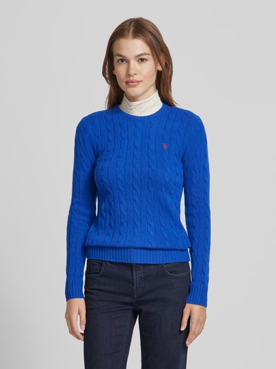 Polo Ralph Lauren Pullover mit Zopfmuster Modell 'JULIANNA' Royal 4