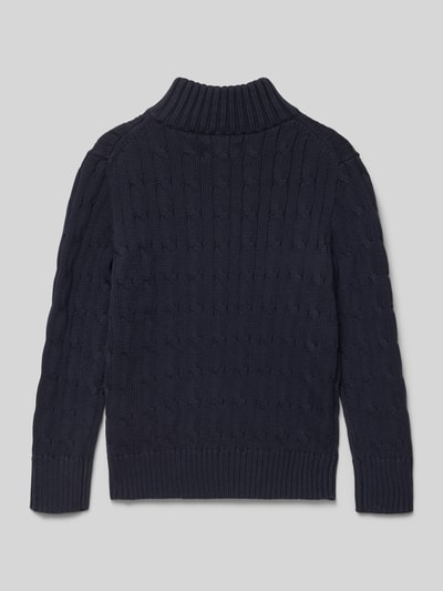 Polo Ralph Lauren Kids Gebreide pullover met labelstitching Marineblauw - 3