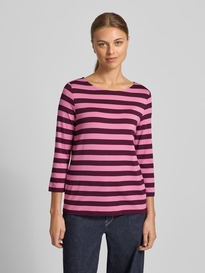 More & More Bluzka z długim rękawem o kroju regular fit z imitacji dzianiny z mieszanki wiskozy Mocnoróżowy 4