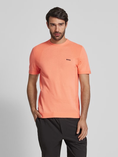 BOSS Green T-Shirt mit Label-Print Lachs 4