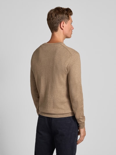Casual Friday Regular fit gebreide pullover met kasjmier, model 'Halfdan' Beige - 5