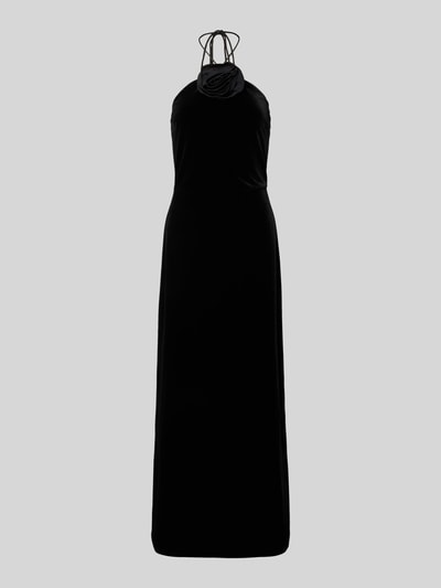 YAS Cocktailkleid mit floraler Applikation Modell 'ROSETTA STRAP' Black 2