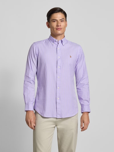 Polo Ralph Lauren Freizeithemd mit Knopfleiste Flieder 4