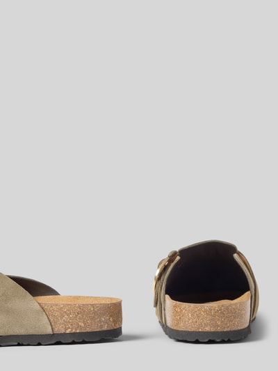 Tamaris Huisschoenen van leer in comfortmodel Olijfgroen - 2