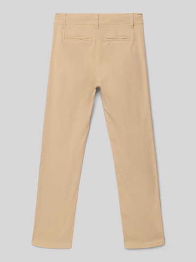 Productfoto, Regular Fit Chino aus Baumwoll-Mix Modell 'PETE' van s.Oliver RED LABEL in uni beige, straight leg, label stitching, kinder broek.