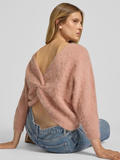 Bash Sweter z dzianiny w stylu kopertowym Jasnoróżowy 3