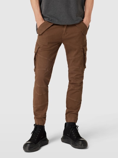 Alpha Industries Cargobroek met labeldetails, model 'COMBAT' Taupe - 4