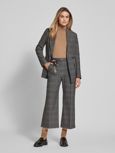 s.Oliver BLACK LABEL Regular Fit Culotte mit Bindegürtel Mittelgrau 1