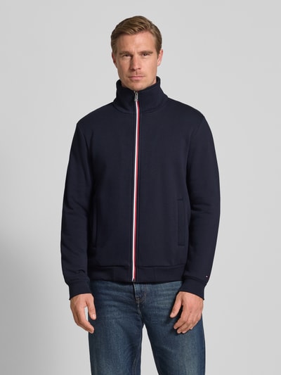 Tommy Hilfiger Regular fit sweatjack van katoenmix Marineblauw - 4