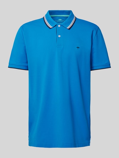 Fynch-Hatton Regular fit poloshirt met contraststrepen Koningsblauw - 2