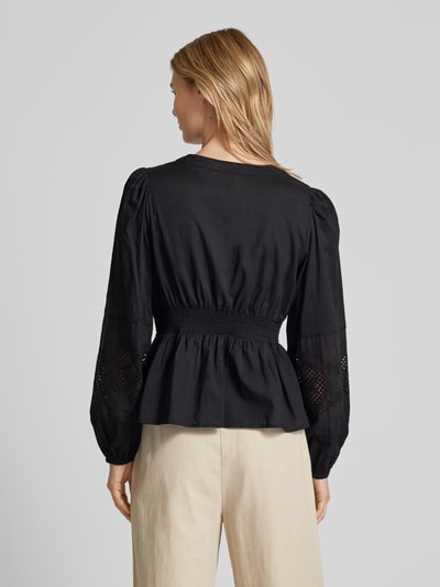 Vero Moda Blouse met V-hals, model 'JAMILLA' Zwart - 5