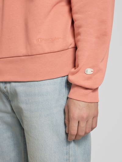 CHAMPION Sweatshirt mit Label-Stitching Apricot 3