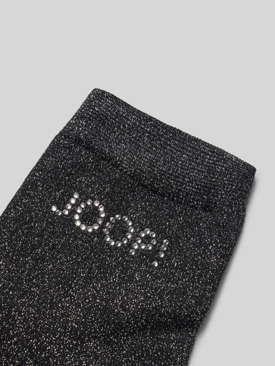 JOOP! Collection Sokken met label met strass-steentjes, model 'Glam' Antraciet - 2