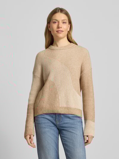 Armedangels Loose Fit Strickpullover aus Woll-Baumwoll-Mix Modell 'MAYRAA VANISE' Beige 4