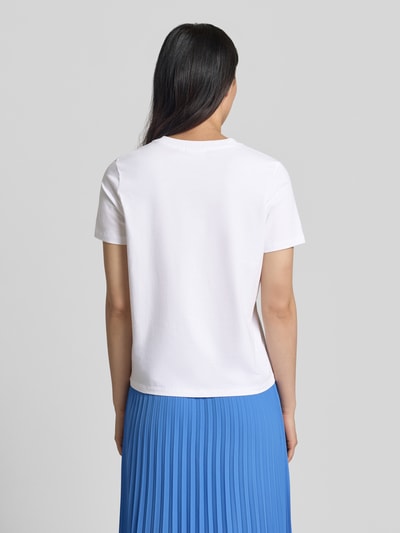COMMA T-Shirt mit Motiv und Rundhalsausschnitt Weiss 5