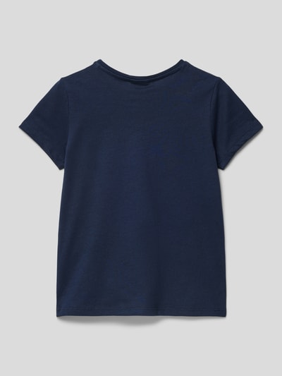 s.Oliver RED LABEL T-shirt met pailletten Marineblauw - 3