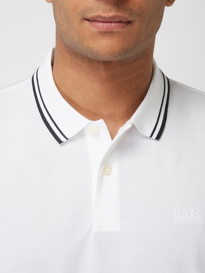 BOSS Regular Fit Poloshirt mit Logo-Stickerei Weiss 3