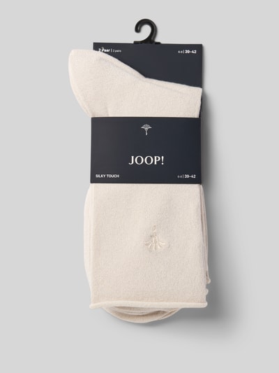JOOP! Collection Sokken met labelstitching Beige - 3