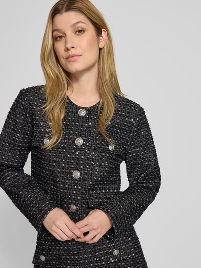 Liu Jo White Korte blazer met viscose en pailletten Zwart - 3