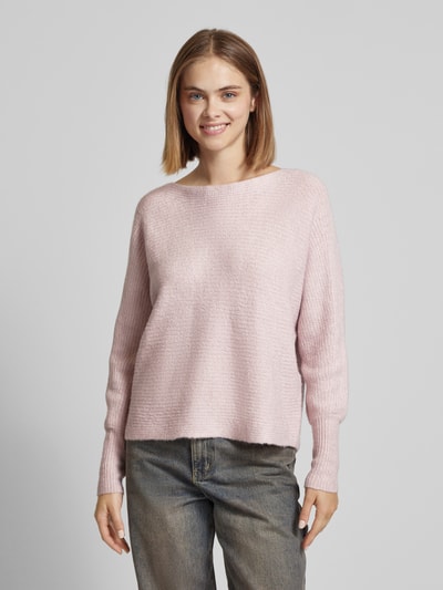 Only Pullover mit überschnittenen Schultern Modell 'DANIELLA' Rosa Melange 4