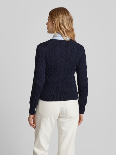 Polo Ralph Lauren Strickcardigan mit Zopfmuster Marine 5